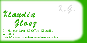 klaudia glosz business card